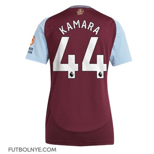 Camiseta Aston Villa Boubacar Kamara #44 Primera Equipación para mujer 2024-25 manga corta